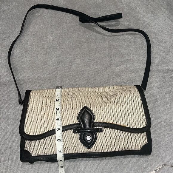 Vintage Brooks Brothers leather and fabric crossbody bag - Picture 5 of 10